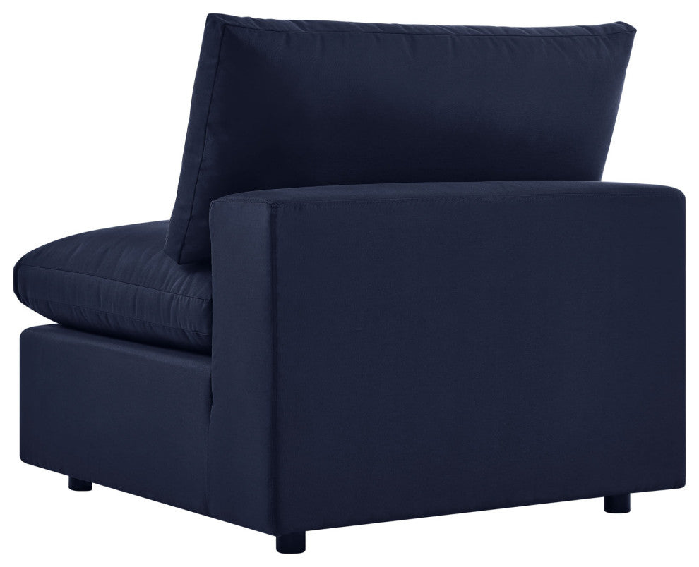 Modular Lounge Sectional Deep Sofa Set, Blue Navy, Modern, Outdoor Hospitality