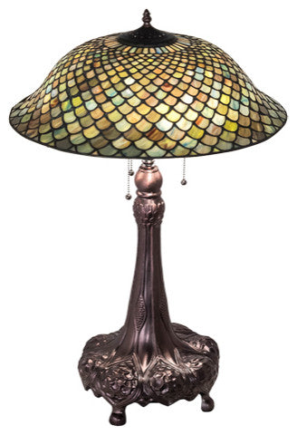 Meyda Lighting 230465 31" High Tiffany Fishscale Table Lamp