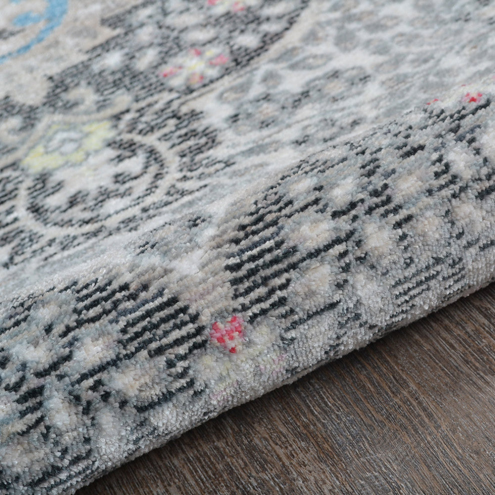 MACHINE MADE POLYESTER AREA RUGS  -Beige Black Color, Oriental ,Living room rug