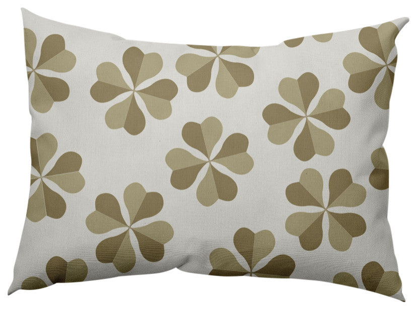 Lucky Patch St. Patrick's Day Lumbar Pillow, Sustainable Green, 14x20"