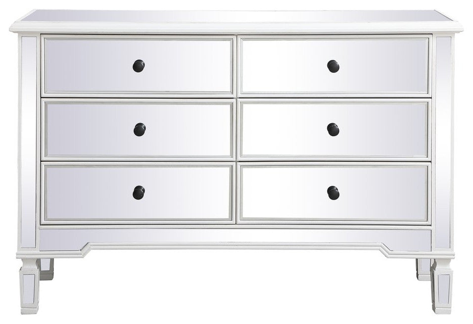 Calum 48" Mirrored Cabinet, Antique White