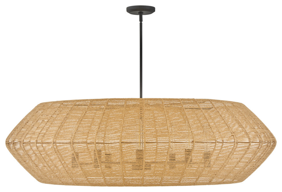 Hinkley Lighting 40386 Luca 8 Light 60"W Lisa McDennon Drum - Black