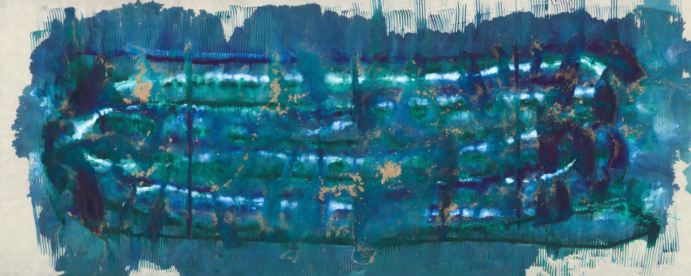 90x36 Blue Maps, Unframed Artwork