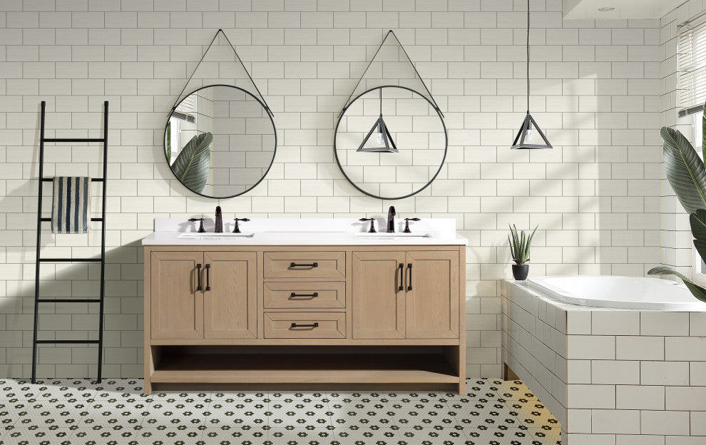Venice 72" Bathroom Vanity Oak Gray Finish