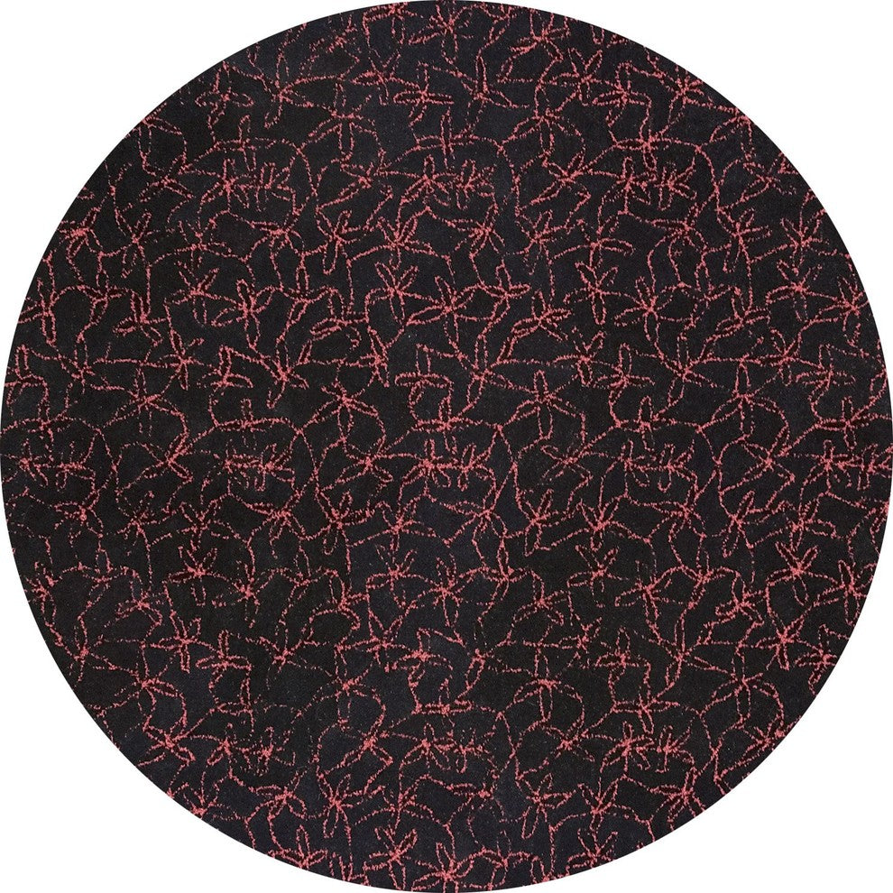 Hand Tufted Black Wool Area Rug