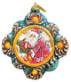 Hand Painted Scenic Ornament Quiet Time Santa