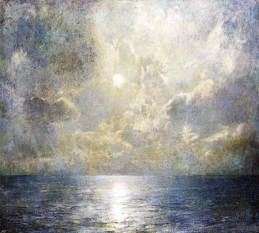 Emil Carlsen Moonlilt Seascape, Gallery Wrapped Canvas Print, 20"x25"