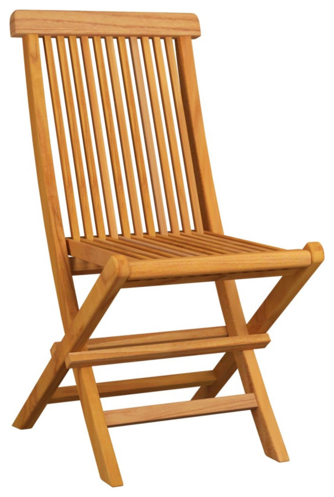 Vidaxl Garden Chairs With Anthracite Cushions 4-Piece Set Solid Teak Wood
