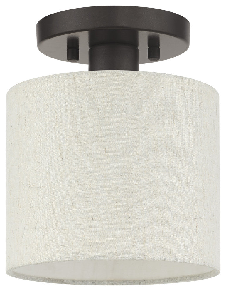 English Bronze Casual, Transitional, Versatile, Minimal Semi Flush