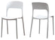 GDF Studio Dean Outdoor Plastic Chairs, Set of 2, White