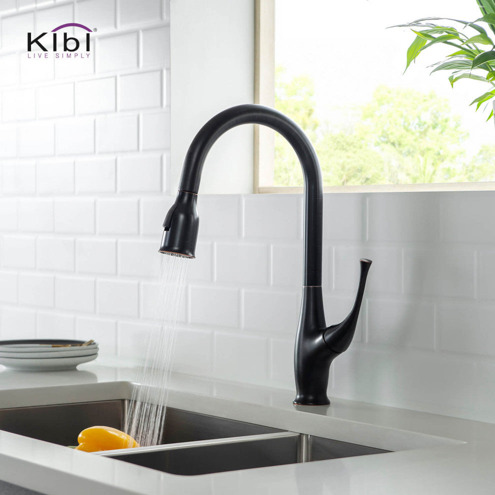 Cedar Single Handle Pull Down Kitchen Faucet, Oil Rubbed Bronze, W/O Soap Dispen