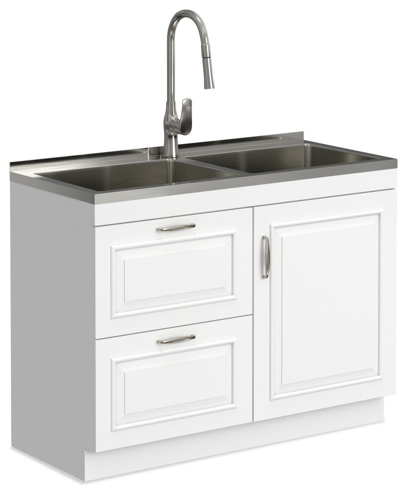 Darwin All-In-One 46-inch Laundry Utility Sink and Cabinet