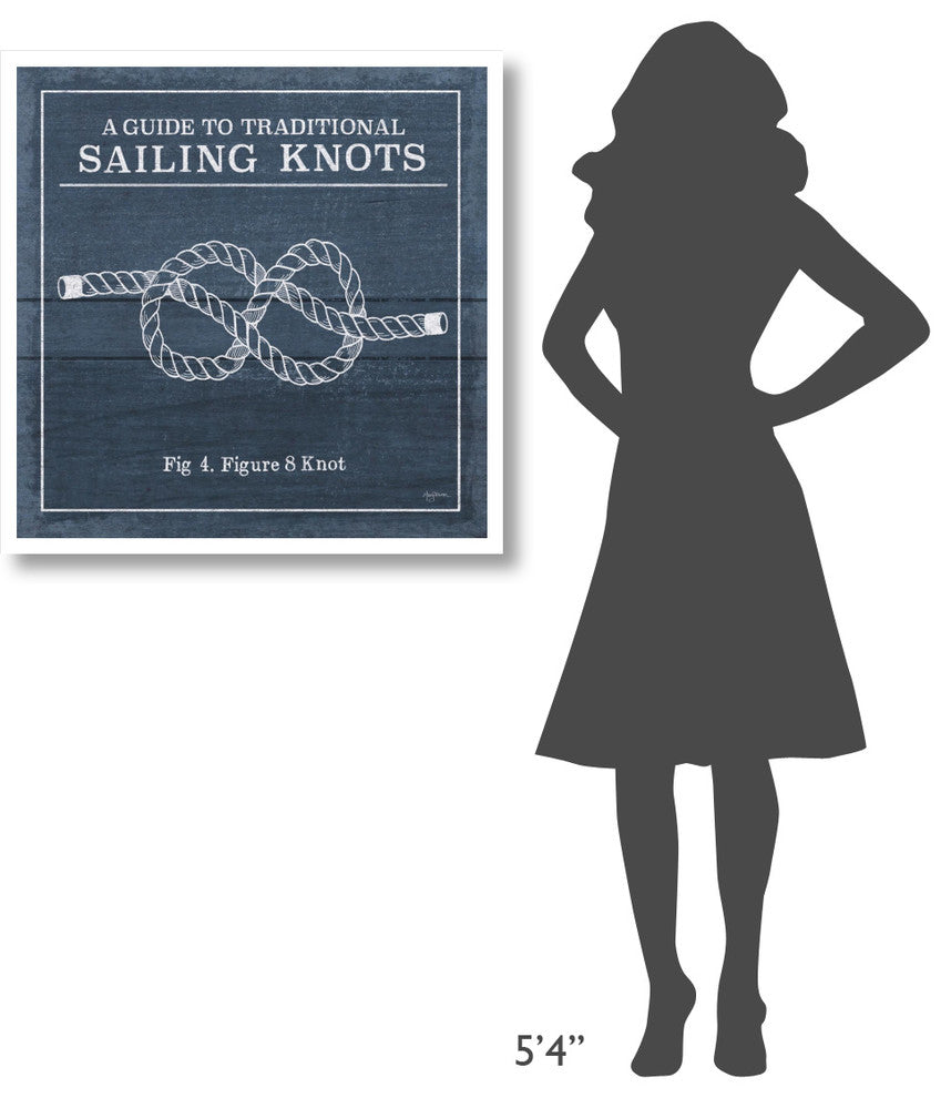 "Vintage Sailing Knots IV" Digital Paper Print by Mary Urban, 32"x32"