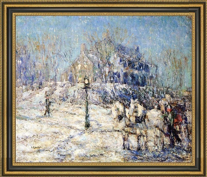 Ernest Lawson The Dyckman HouseFramed Premium Canvas Print, 16"x20"