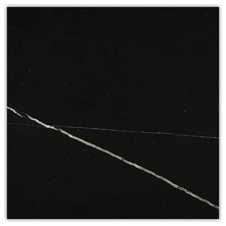Neromarquina Honed 18x18 Beveled Marble Tile