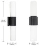 N2342-20-ORB 2 Light Vanity Lighting with White Glass in Oil Rubbed Bronze Finis