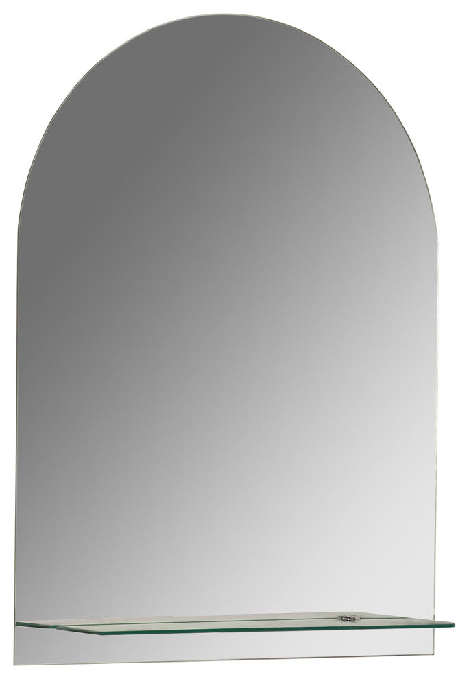 Roland Frameless Wall Mirror With Shelf