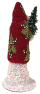 Schaller Paper Mache Candy Container- Santa Red and Green