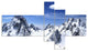 Panorama Caucasus Mountains, Photography Canvas Art Print, 60"x32", 5 panels