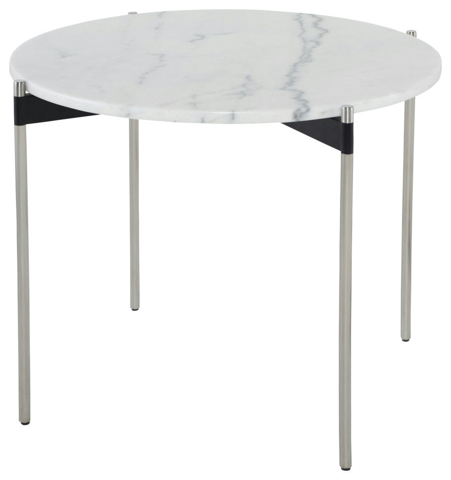 Pixie White Stone Side Table, HGNA488
