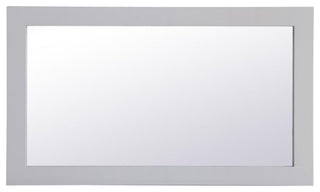 Elegant Decor Aqua 32" x 18" Wood Frame Bathroom Mirror in Gray