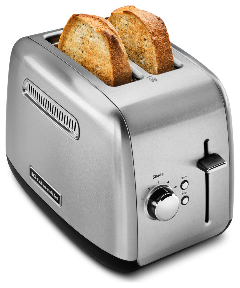 KitchenAid Brushed Stainless Steel 2 Slice Toaster with Manual Lift Lever