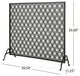 GDF Studio Elmer Single Panel Iron Fire Screen, Black