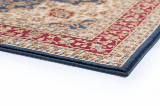 Kirsten Transitional Border Area Rug, Navy, 6'7'' X 9'6''