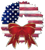American Flag Wreath Decor