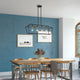 Devone 4 Light Bronze With Antique Brass Accents Linear Chandelier