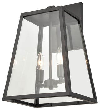 Grant Collection 2 Light 11" Outdoor Wall Sconce, Powder Coat Black