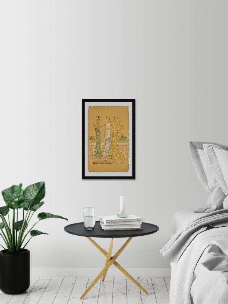 "Evening Gowns" Framed Painting Print, 12"x18"