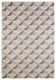 Gray Diorite Mid-Century Modern Geometric Area Rug, 5'x7'