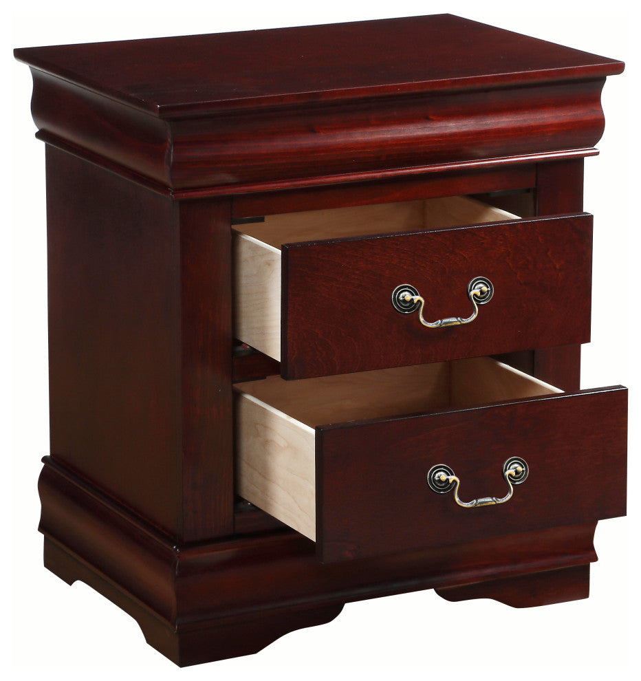 Acme Louis Philippe Nightstand Cherry