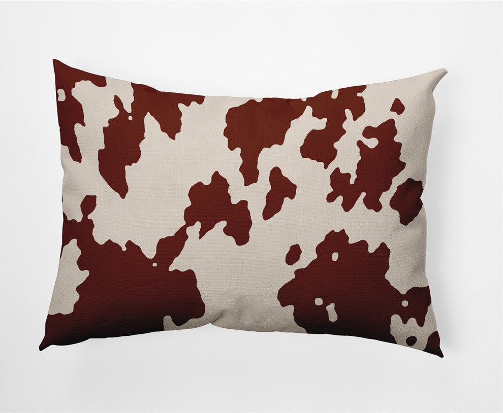 14" x 20" Moo Print Decorative Throw Pillow, Oak