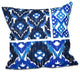 Free Spirit, Geometric Print Pillow, Navy Blue, 26"x26"