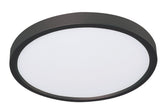Edge Round LED Flush Mount, Black, 12