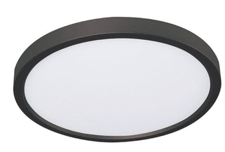 Edge Round LED Flush Mount, Black, 12
