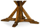 Rustic Round Dining Table, 60", Walnut