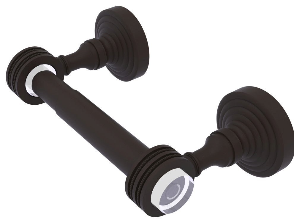 Pacific Grove 2-Post Toilet Paper Holder with Dotted Accents, Oil Rubbed Bronze