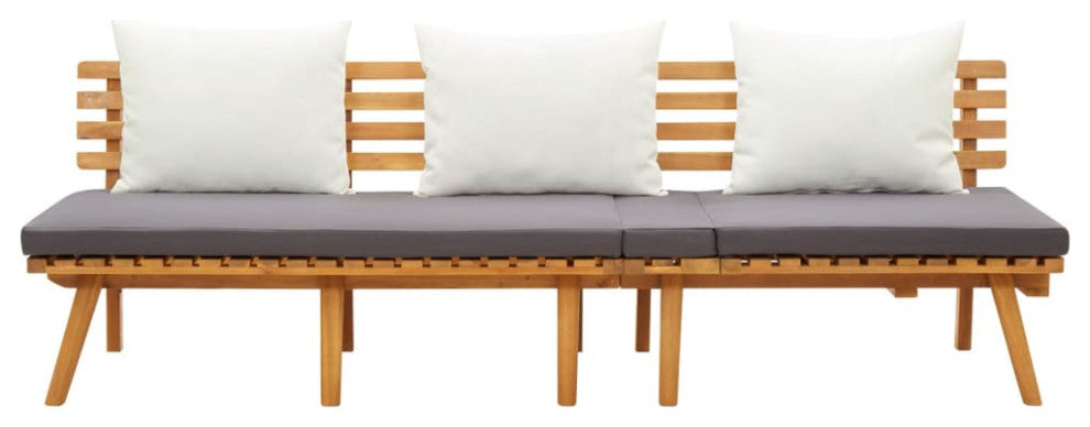 Vidaxl Day Bed 78.7"x25.6" Solid Acacia Wood