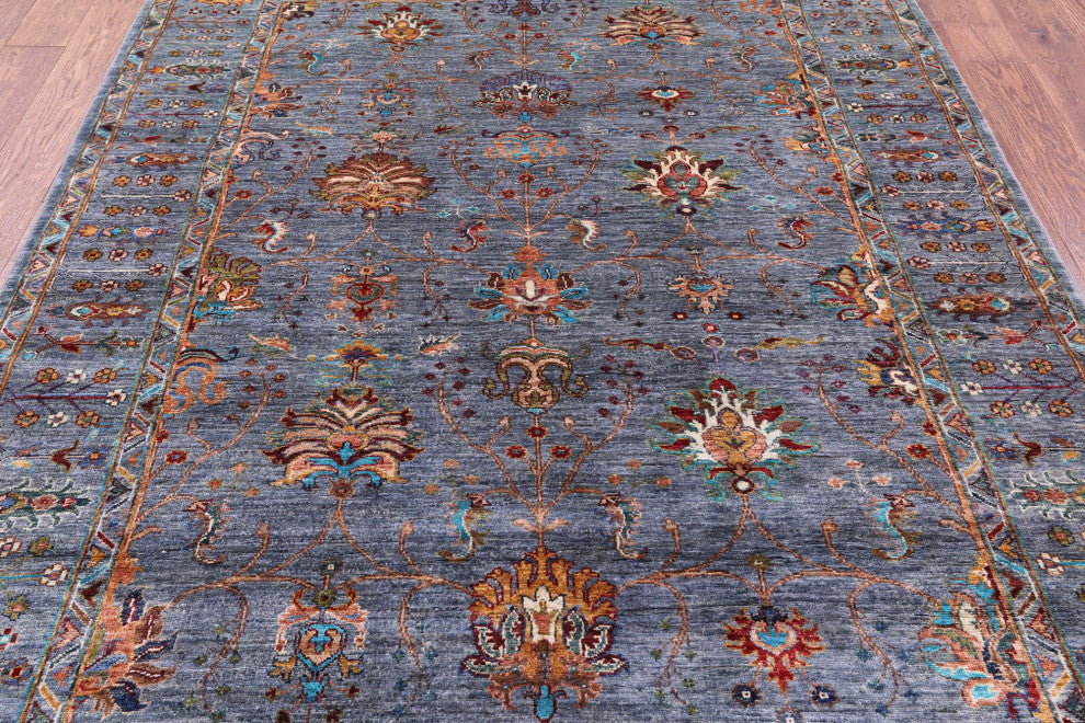 Hand Knotted Persian Tabriz Rug 5' 9" X 7' 9" Q9866