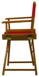 018" Director's Chair Honey Oak Frame-Red Canvas