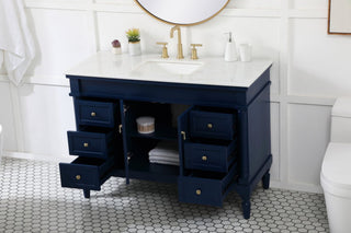 Lewis 48" Single Bathroom Vanity, Blue