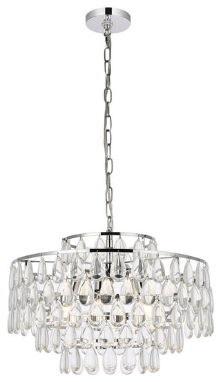 Mila Five Light Pendant in Chrome
