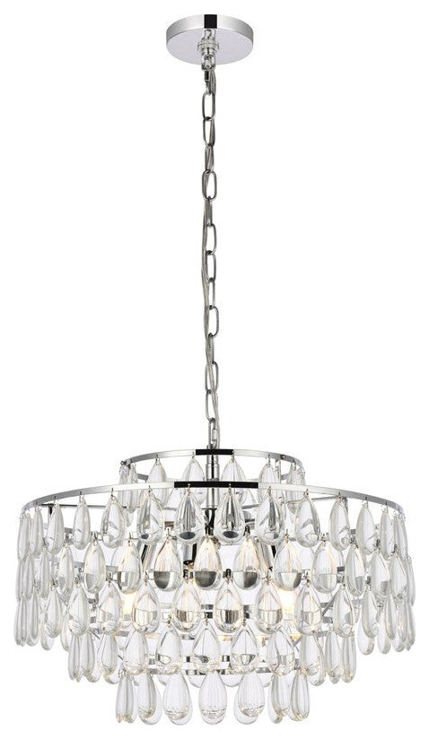 Mila Five Light Pendant in Chrome
