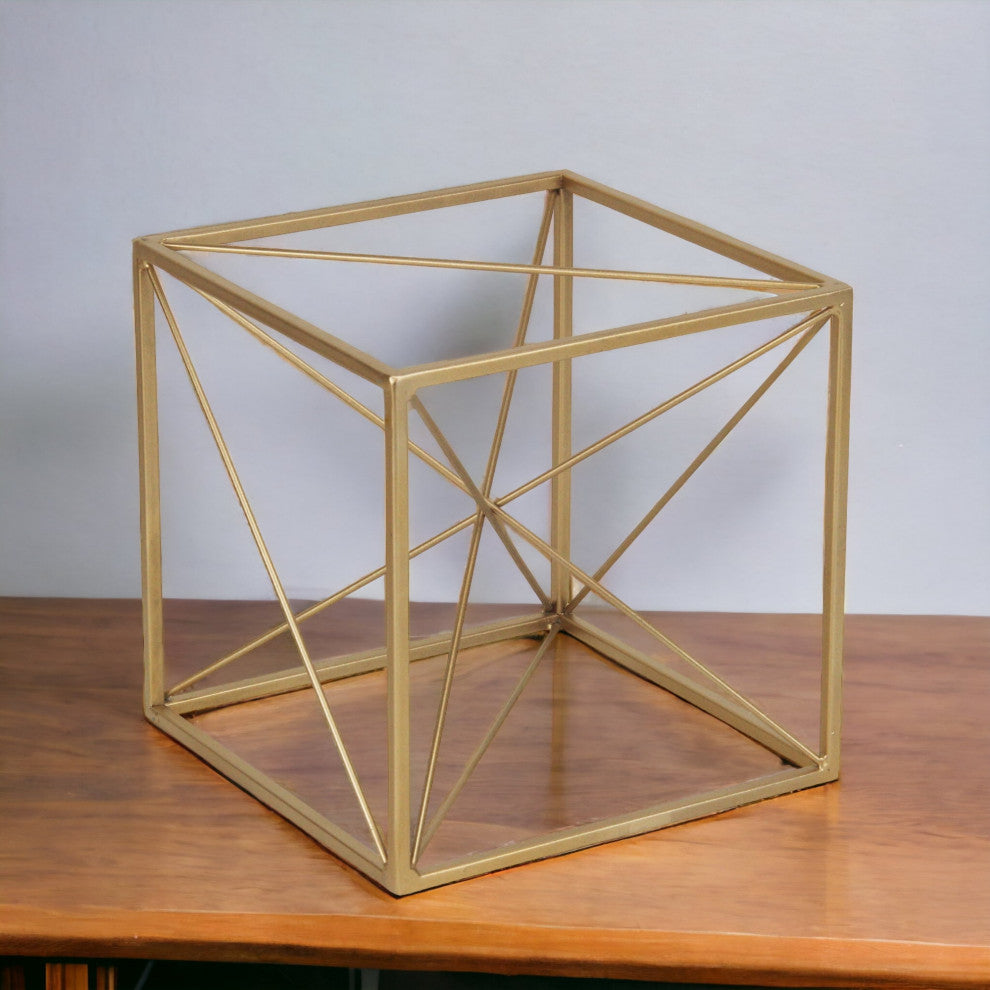 Abstract Cube Table Decor, Gold