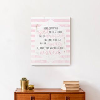 Here Sleeps A Girl 16x20 Canvas Wall Art