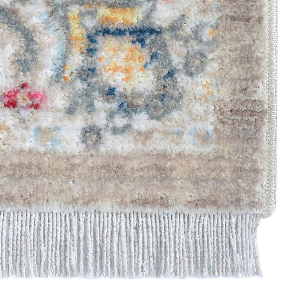 MACHINE MADE POLYESTER AREA RUGS  -Beige Black Color, Oriental ,Living room rug