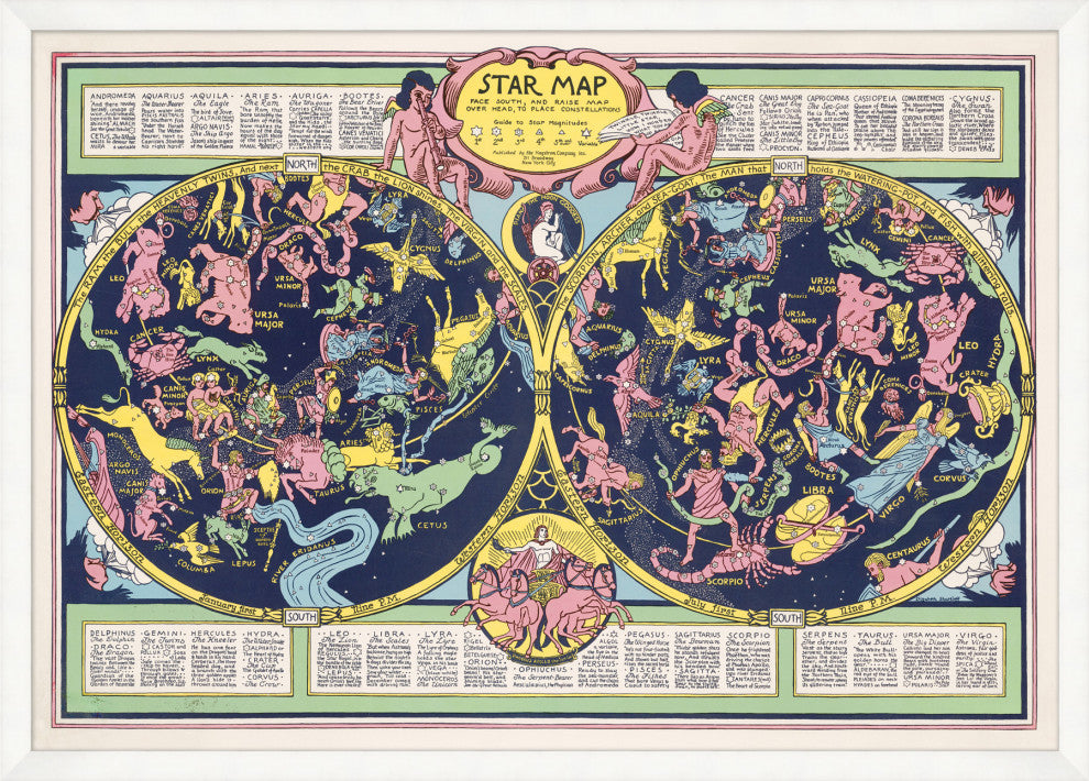 Star Map, Giclee Reproduction Artwork